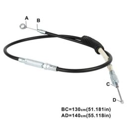 Câble d'embrayage de moto noir pour Harley Sportster 130cm 51.18 pouces XL 883 XL1200