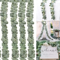Guirlande de Feuilles de Saule d'Eucalyptus pour Fête d'Anniversaire Décoration de Mur de Table