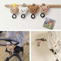 Crochet de poussette pour bébé accessoires de siège de voiture ours de dessin animé sac pour