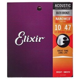 Elixir Nanoweb Light Western 12-Saiter Set
