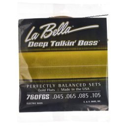 La Bella 760FGS DTBass Flat Gold Alloy