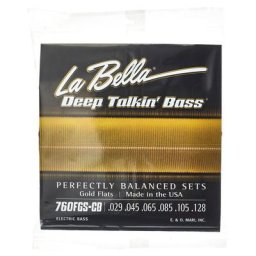 La Bella 760FGS-CB DT Bass Gold Flats