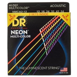 DR Strings Neon Multi NMCA-2/12 2-Pack