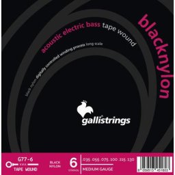 Galli Strings G77-6 Black Nylon Bass Strings