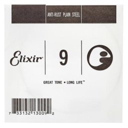 Elixir .009 Plain Steel Einzelsaite
