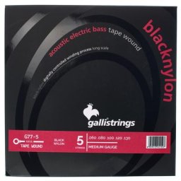 Galli Strings G77-5 Black Nylon Bass Strings
