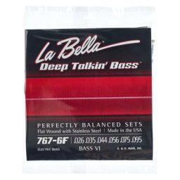 La Bella 767-6F Bass VI Flat