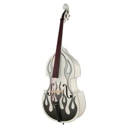 Thomann Rockabilly Slap Flames WH/RD