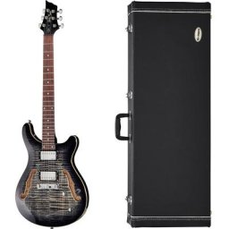 Harley Benton CST-24HB Charcoal Flame Bundle