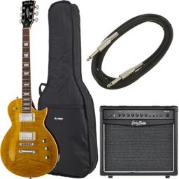 Harley Benton SC-Custom II Lemon Flam Bundle