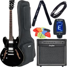 Harley Benton HB-35LH BK Vintage Seri Bundle