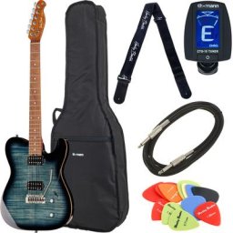 Harley Benton Fusion-T HH Roasted FBL Bundle