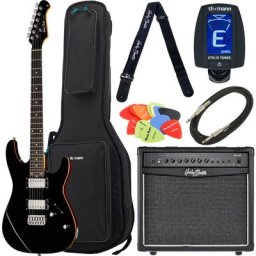 Harley Benton Fusion-III HH HT EB BK Bundle