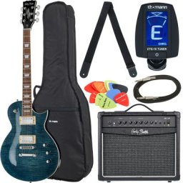 Harley Benton SC-Custom II Ocean Flam Bundle