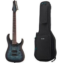 Harley Benton Amarok-7 BKBL Flame Bur Bundle