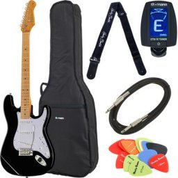 Harley Benton ST-62MN BK Vintage Seri Bundle