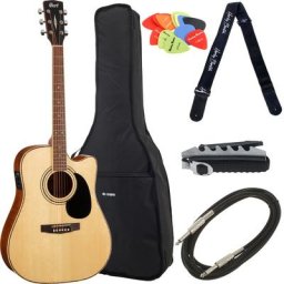 Cort AD880CE Natural Satin Bundle