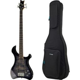 Harley Benton Marquess-4 Black Stain Bundle