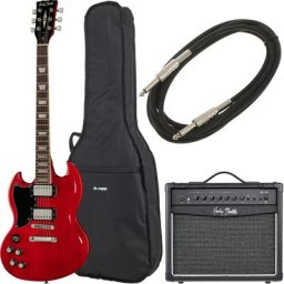 Harley Benton DC-580LH CH Vintage Ser Bundle