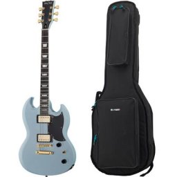 Harley Benton DC-DLX Gotoh Daph. Blue Bundle