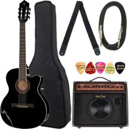 Harley Benton Santos C-40SCE BK Bundle
