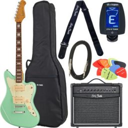 Harley Benton JA-60CC Seafoam Green Set