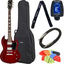Harley Benton DC-Custom Cherry Bundle