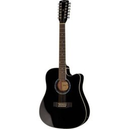 Harley Benton HBD200-12BK 12-String Westerngitarre schwarz