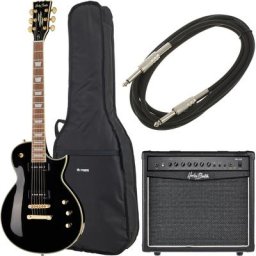 Harley Benton SC-Custom II P90 Black Bundle