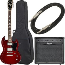 Harley Benton DC-Custom Cherry Bundle