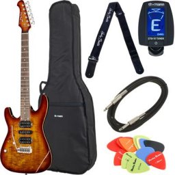 Harley Benton Fusion-III LH HSH EB FB Bundle