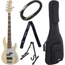 Harley Benton Enhanced MP-5EB Creme Bundle