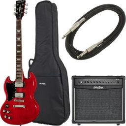 Harley Benton DC-580LH CH Vintage Ser Bundle