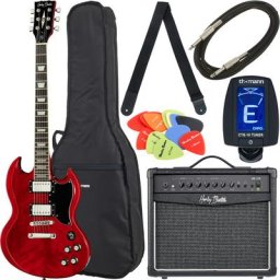 Harley Benton DC-580 CH Vintage Serie Bundle