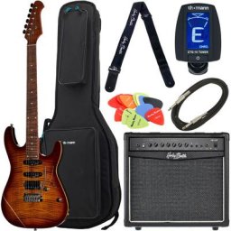 Harley Benton Fusion-III HSS Roasted Bundle