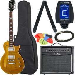 Harley Benton SC-Custom II Lemon Flam Bundle