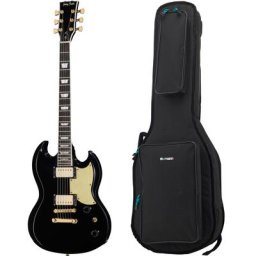 Harley Benton DC-LTD Gotoh Black Bundle