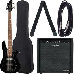 Harley Benton B-550 Black Progressive Set 2