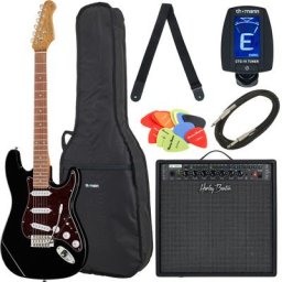 Harley Benton ST-62 BK Vintage Series Bundle