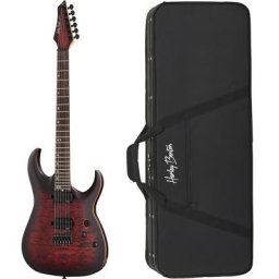 Harley Benton Amarok-6 BKRD Quilted B Bundle