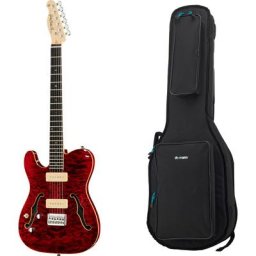 Harley Benton TE-90QM LH Trans Red Bundle