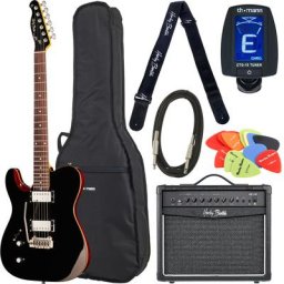 Harley Benton Fusion-T HH LH EB BK Bundle