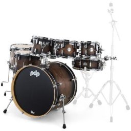 DW PDP CM7 Rock Satin Charcoal B.