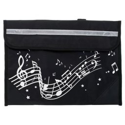 Music Sales Wavy Stave Music Bag Black