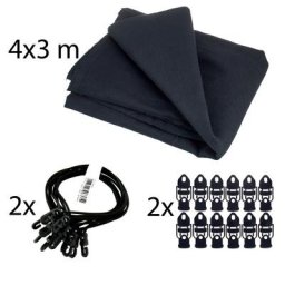 Stairville Euro Molton Set Black 4x 3 m