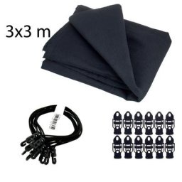 Stairville Euro Molton Set Black 3x 3 m