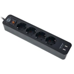 Brennenstuhl Ecolor Power Strip 4Way USB BK