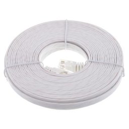 Lindy Cat6 Flach-Cable 10m White