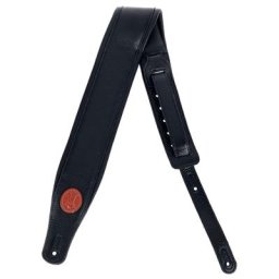 Levys Pad. Garm. Leather Strap 3"" BK