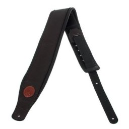Levys Pad. Garm. Leather Strap 3""DBR